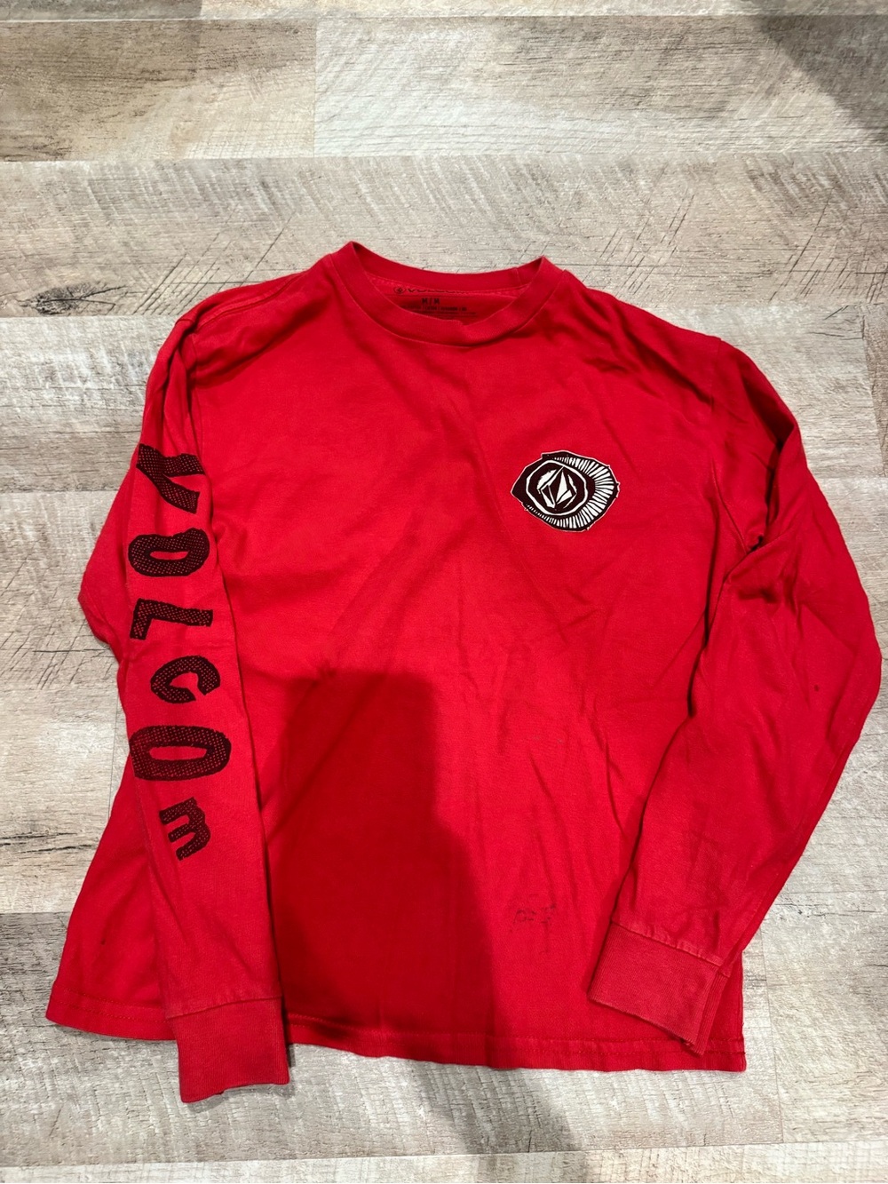 Volcom Red Long-Sleeve Logo Tee for Kids